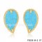 Cheap Van Cleef & Arpels Sweet Alhambra Leaf Earrings Yellow Gold,Turquoise